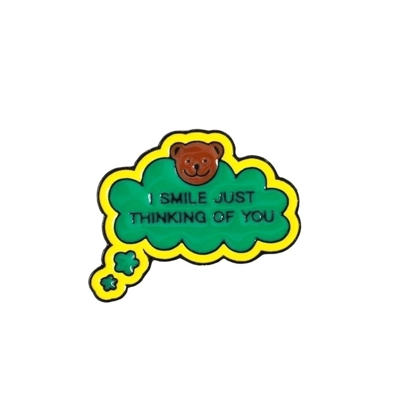 Preppy Style Minimalist Letter Alloy Enamel Women’s Brooches