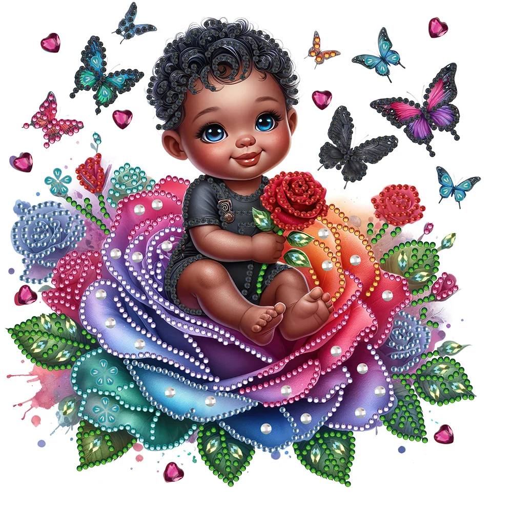 Diamond Painting - Partial Special Shaped Drill - Rose Child(Canvas|30*30cm)