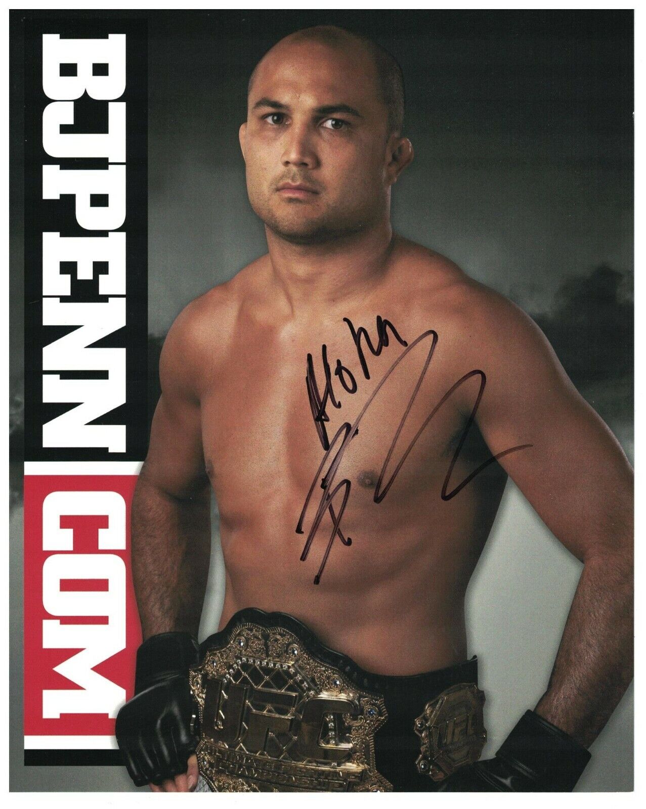 UFC B.J. Penn Signed Autographed 8 x 10 Photo Poster painting