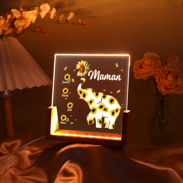 Lampe De Chevet Éléphant – Deco Univers Trade – Symbole Chance Et Bonheur