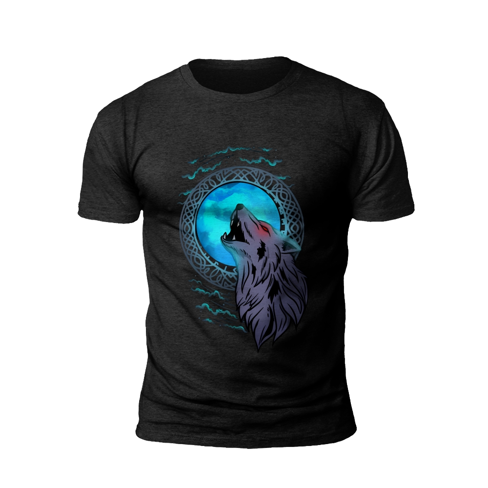 Lunar Howl: The Wolf's Celestial Song T-shirt