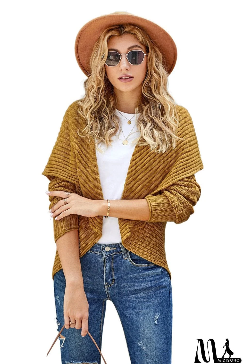 MidiSono - Cashmere Blend Convertible Cardigan