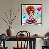 Diamond Painting-DIY Full Round Drill Cartoon Girl(40x40cm)