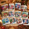 12Pcs Diamond Painting Warm Winter Greeting Card Set with Envelope