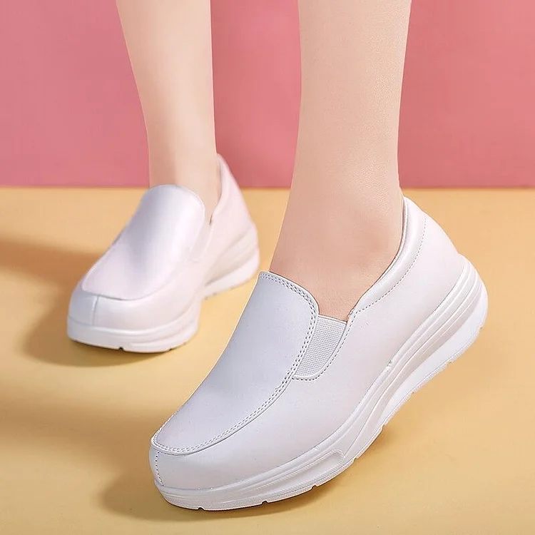 Leather Orthopedic Slip-ons For Women Comfortable Nurse Shoes shopify Stunahome.com