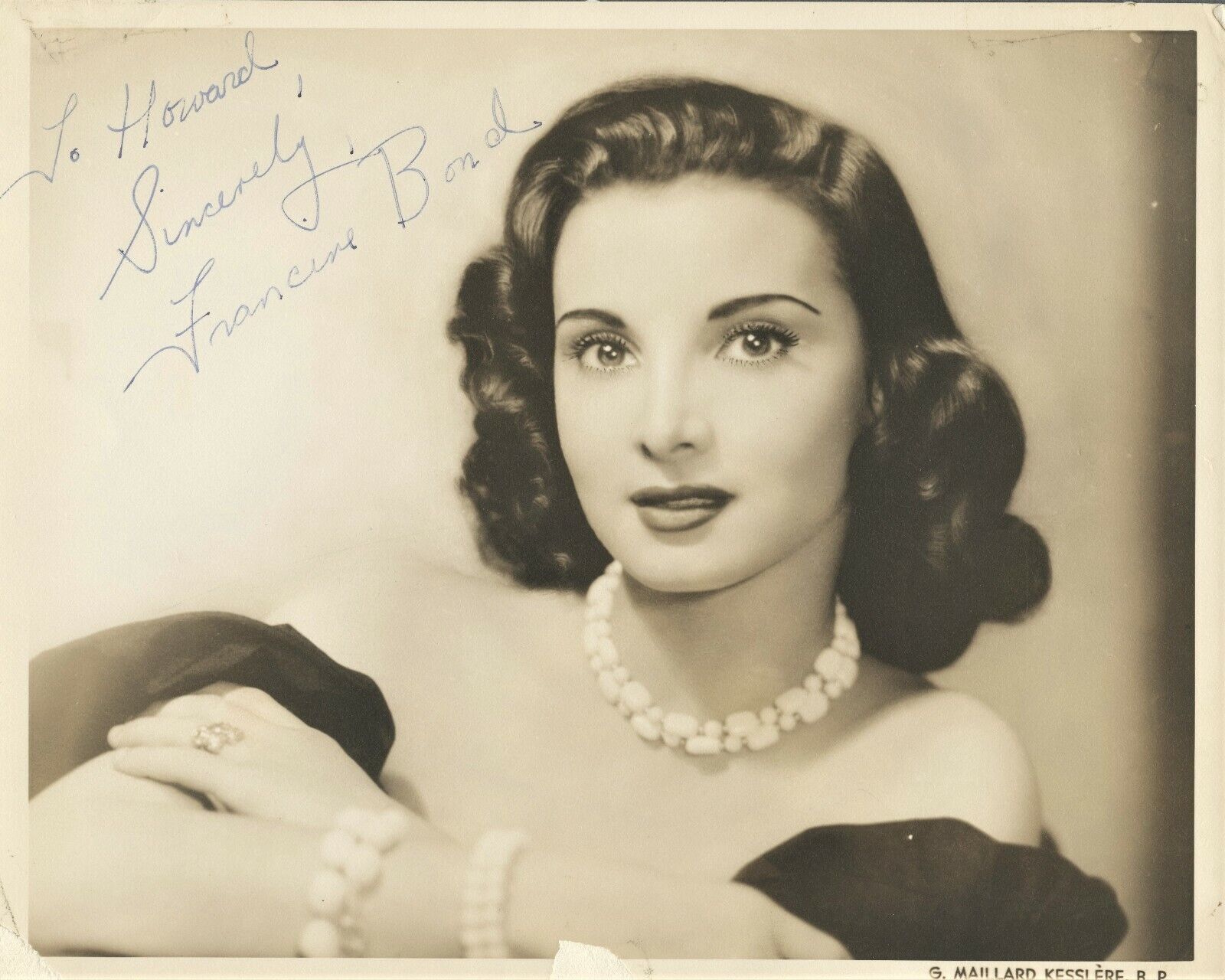 Lovely Vintage FRANCINE BOND Signed Photo Poster painting