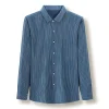 New Men's Cotton Linen Business Casual Long Sleeve Shirt