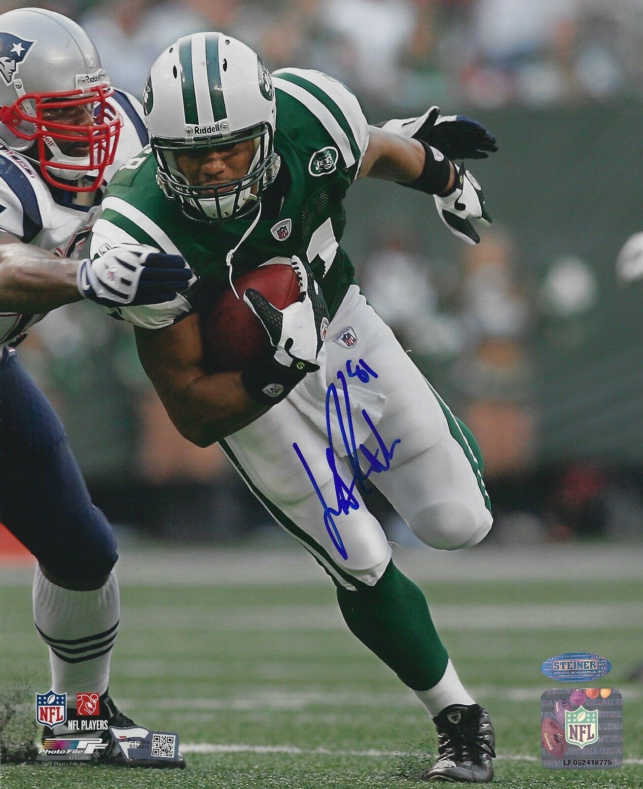 Signed 8x10 DUSTIN KELLER New York Jets Autographed Photo Poster painting - Fanatics COA