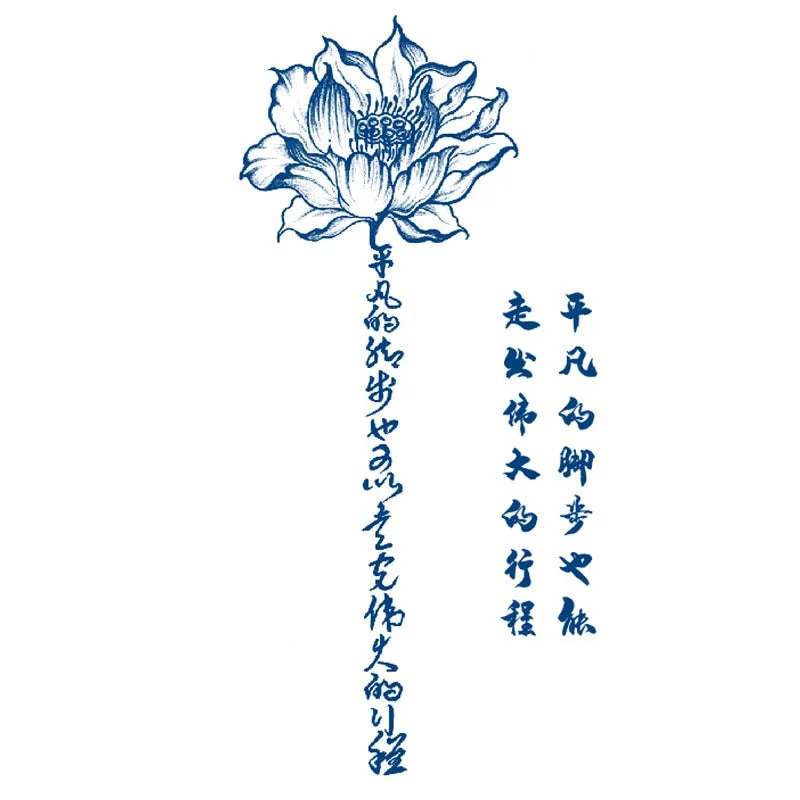 Semi-permanent Waterproof Temporary Tattoo Sexy flowers Body Art Tattoo Sticker Full Fake Tatoo Women Men