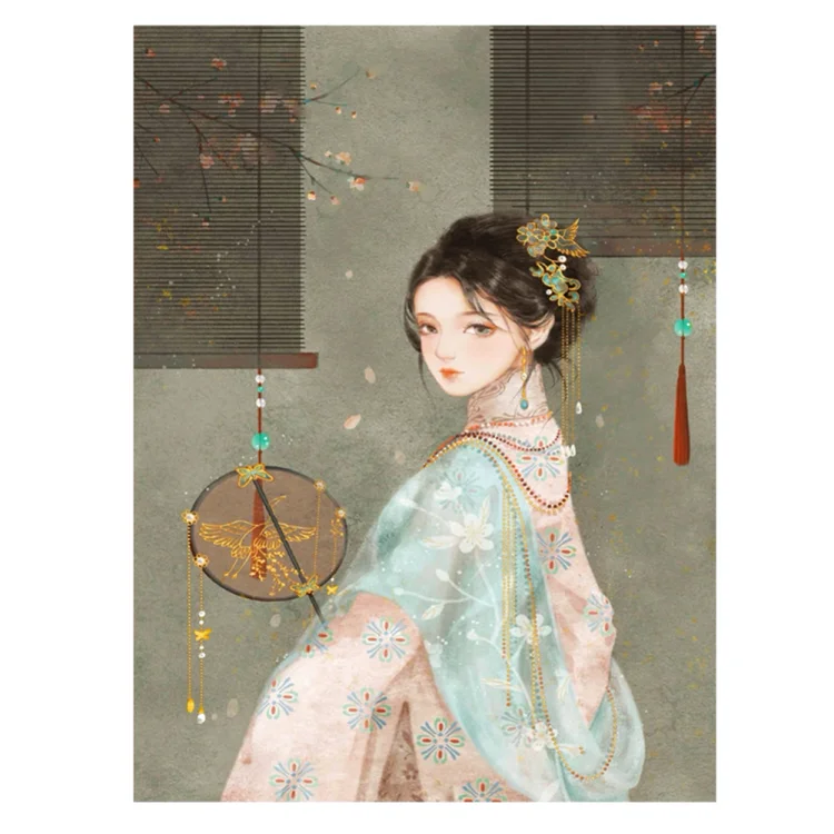 Oriental Beauty - 11CT 3 Strands Threads Printed Cross Stitch Kit - 50x70cm(Canvas)