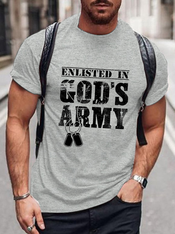 Enlisted In God's Army Crew Neck T-Shirt