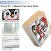 Christmas Acrylic DIY Diamond Art Painting Napkin Holder Set (Penguin Snowman)