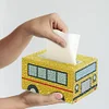 5D DIY Diamond Painting Handmade Crystal Square Tissue Box Kit (School Bus)