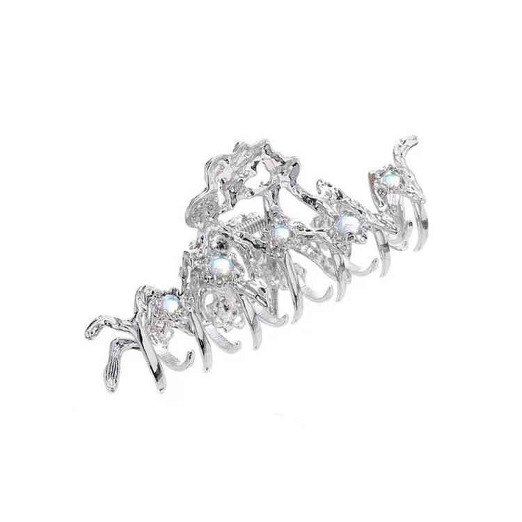 Heart Rate Moonstone Claw Clip Hairpin KERENTILA