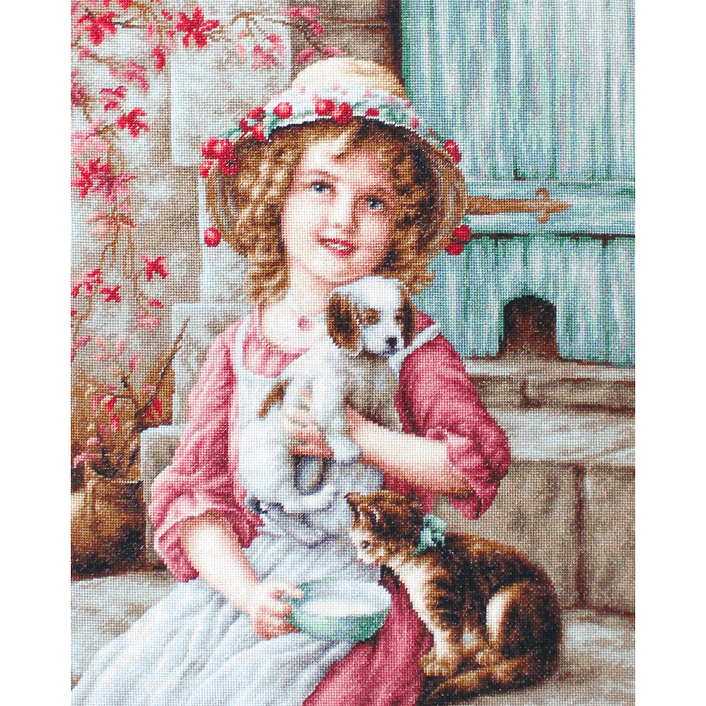 

Bosom Friend - 11CT Stamped Cross Stitch - 40*50CM, 501 Original