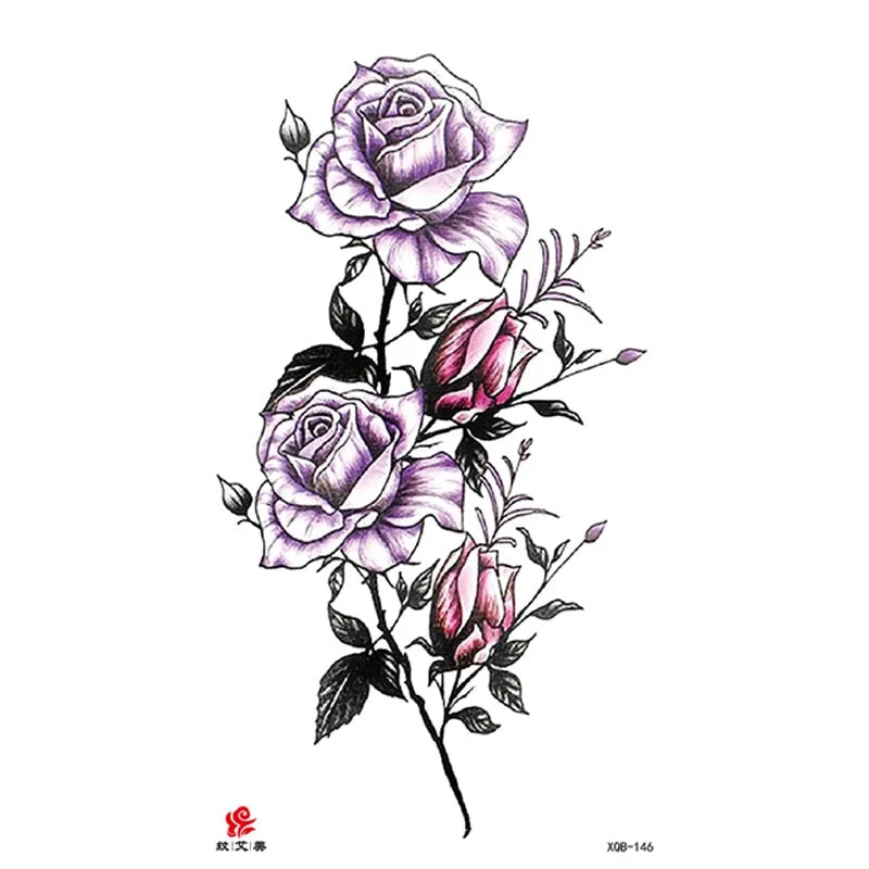 Animal Tiger dragonTemporary Tattoos Fox Wolf Eagle Fake Tatto Sticker Owl Flower Tatoo Body Armbands Men tatuajes temporales