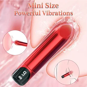 Upgraded Precision Lipstick Vibrator with LED Display for Targeted Stimulation