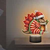 Acryl Weihnachten Dinosaurier doppelseitig - 5d DIY Bastellampe
