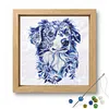 Porcelain Glass Bead Partial 11CT DIY Stamped Cross Stitch Kits for Beginners Adults Home Decor Cross Stitch Art and Crafts Kits 14.04x14.04in
