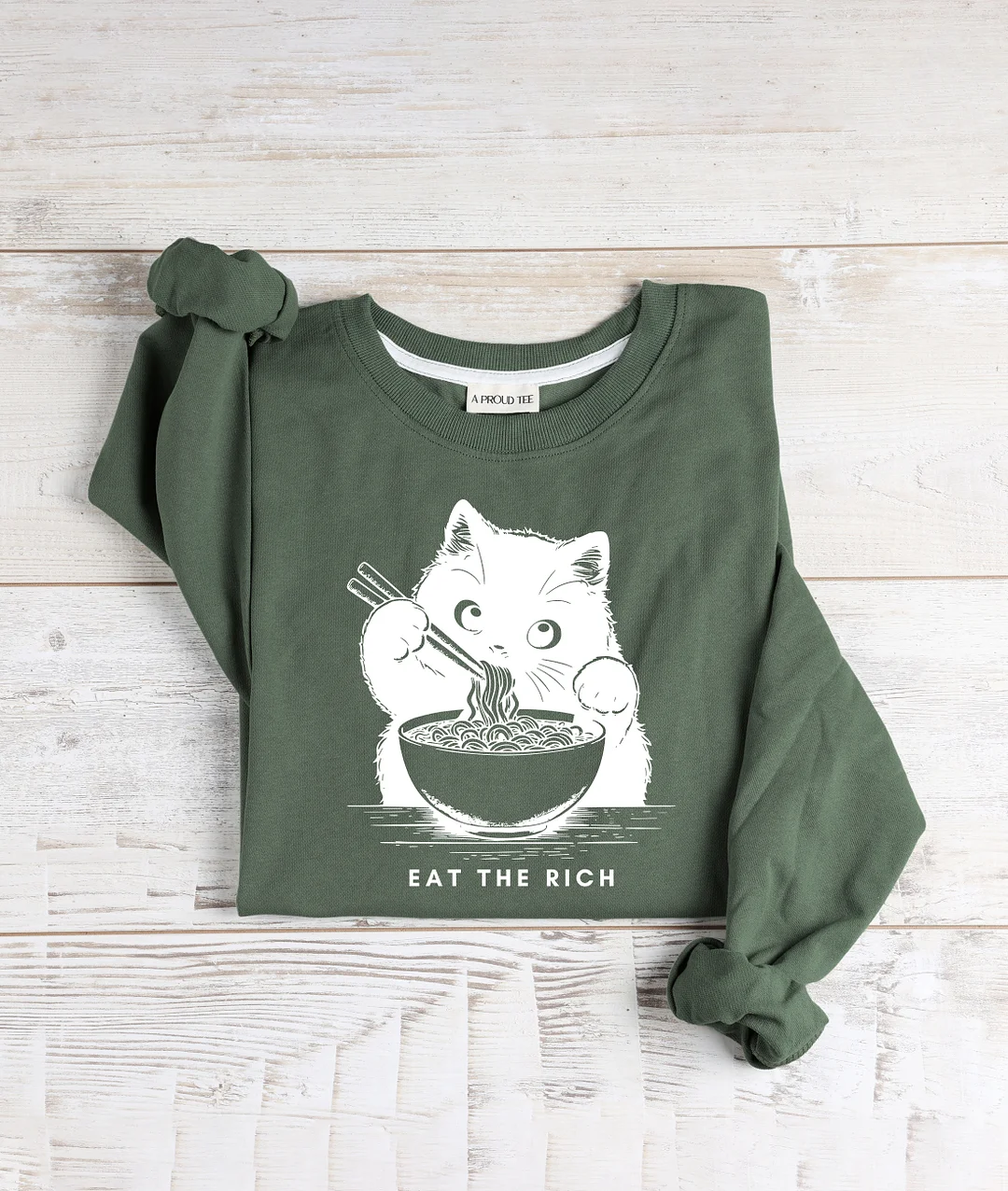Eat The Rich Cat Sweatshirt