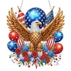 (US Only)Independence Day Eagle 2D Flat DIY Diamond Art Pendant Wall Decor for Home
