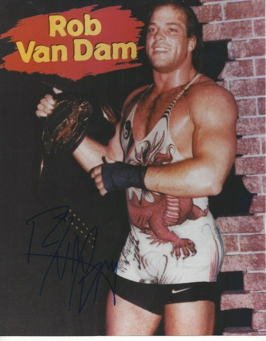 Rob Van Dam Autographed 8x10 WWE WWF ECWRare C337