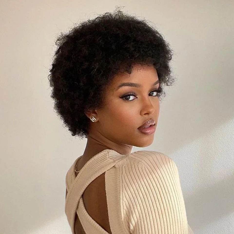 Short Curly Brazilian Wigs For Black Woman ELCNEPAL