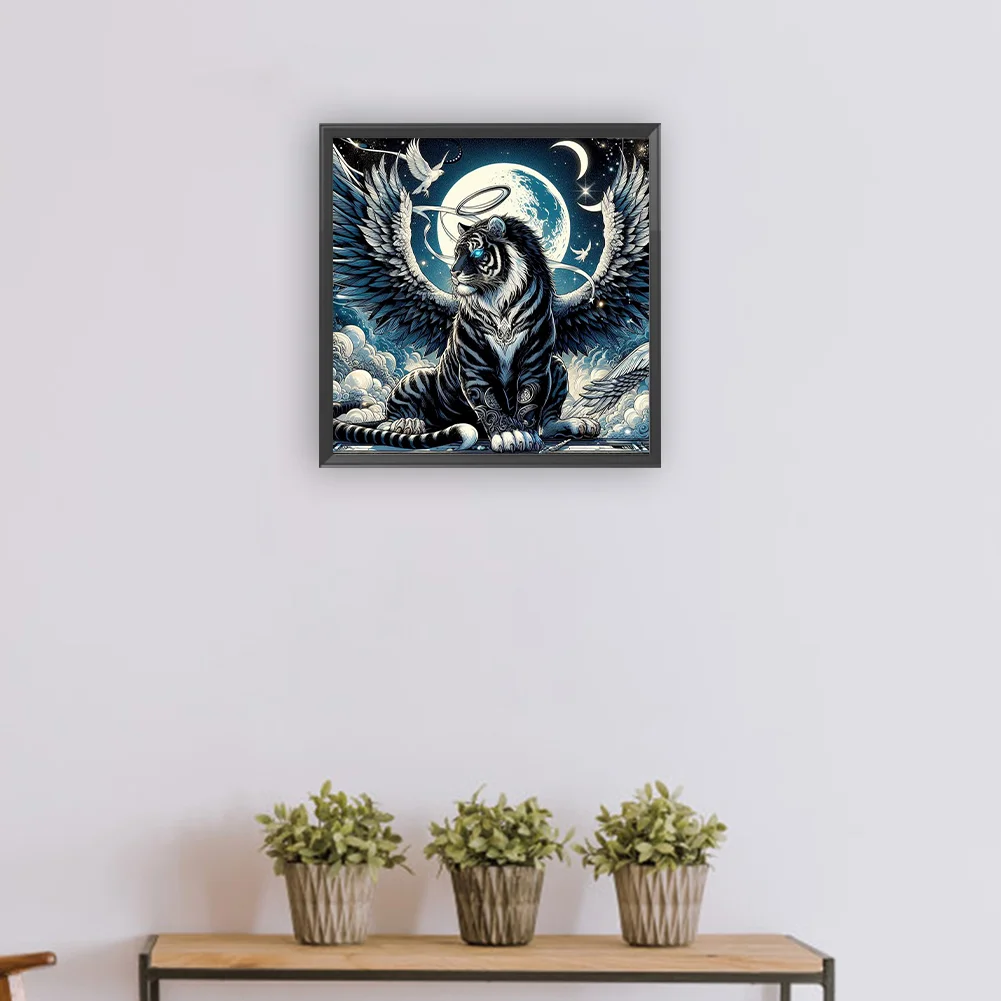 Full Round Diamond Painting 30*30cm - Tiger Of Heaven