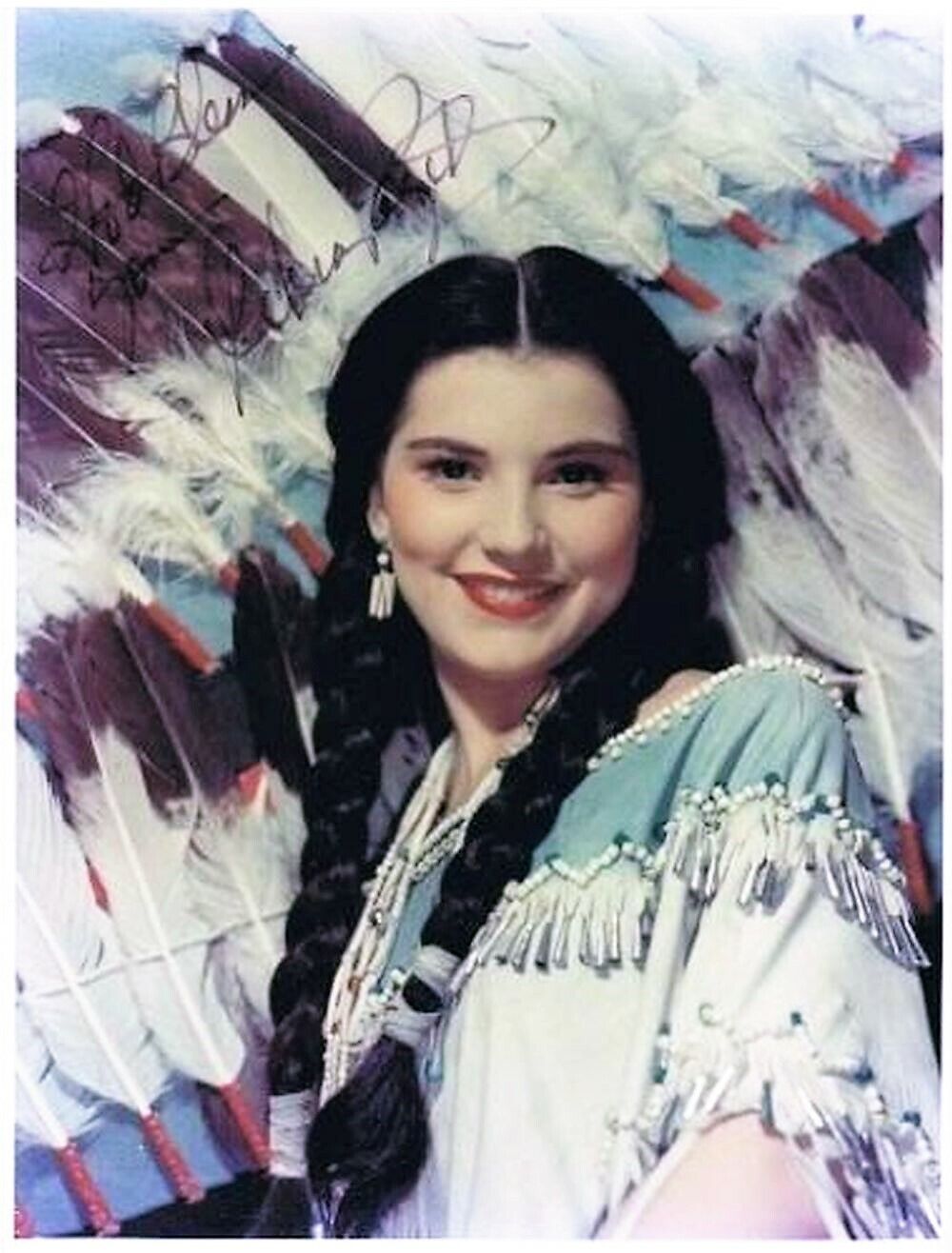 DEBRA PAGET, ACTRESS ORIGINAL AUTOGRAPH BEAUTIFUL Photo Poster painting 8X10