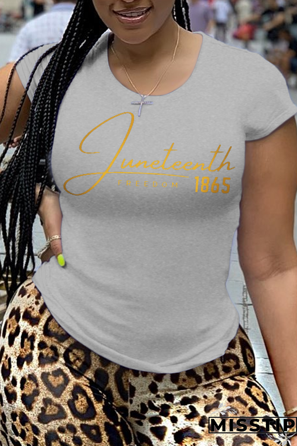 Black Casual Vintage Print Patchwork O Neck T-Shirts