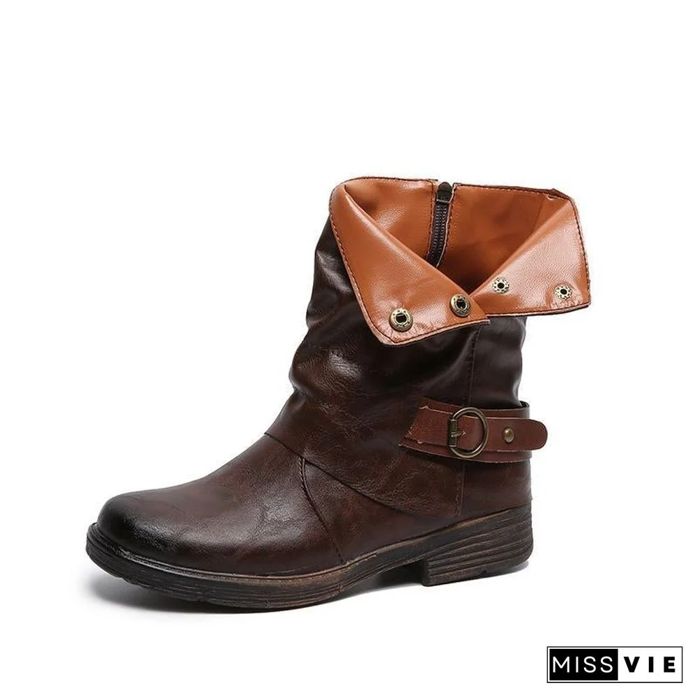 Casual Classic Comfy Zipper Booties