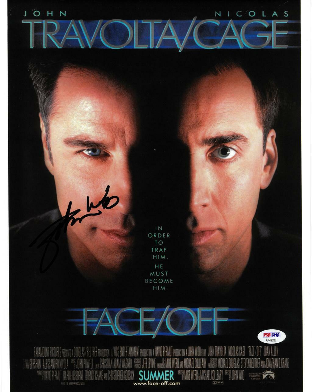 John Woo Signed Face Off Authentic Autographed 11x14 Photo Poster painting PSA/DNA #AF49028