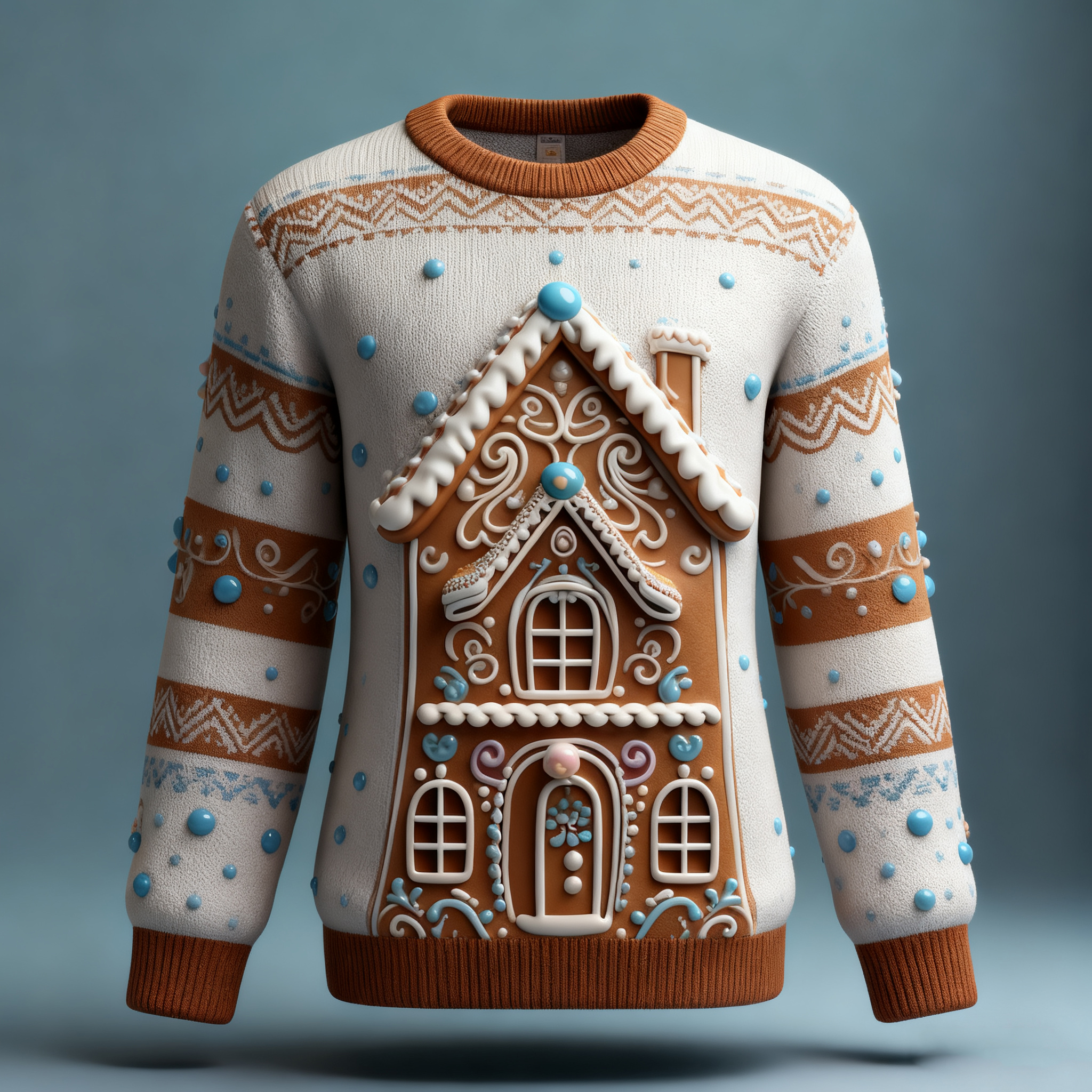 Men's Santa Claus Head Ugly Christmas Sweater elevenforest