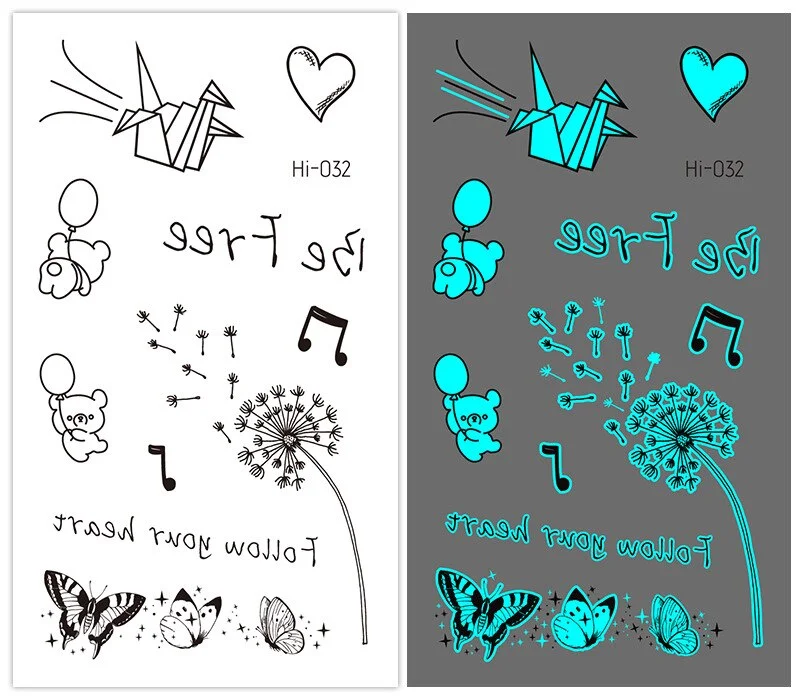 Sdrawing Tattoo Stickers Temporary Moon Star Diamond Planet Festival Carnival Party Glowing Cool Face Tatoo for Men Women