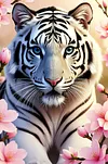 Luxury AB Velvet Diamond Painting Kit - White Tiger