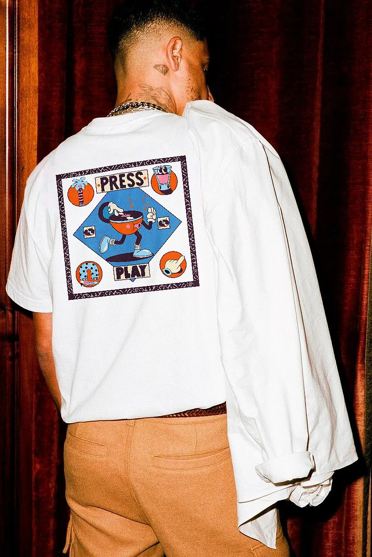 Press Play Print T-shirt