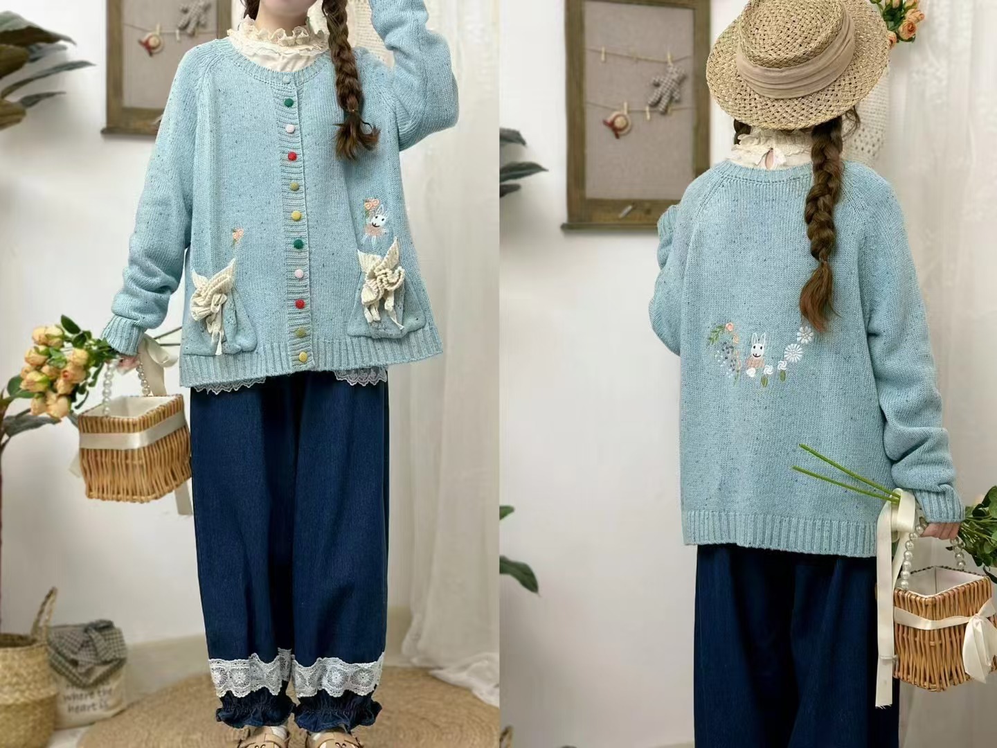 Chicfifth Sweater Women Winter Long Sleeve High Quality Autumn Vintage Top Knitted Cardigan