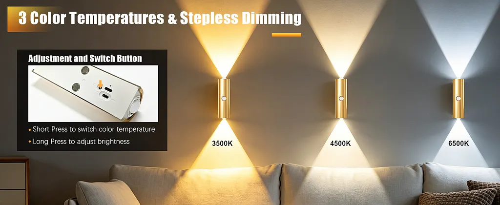wireless sconces set of 2
