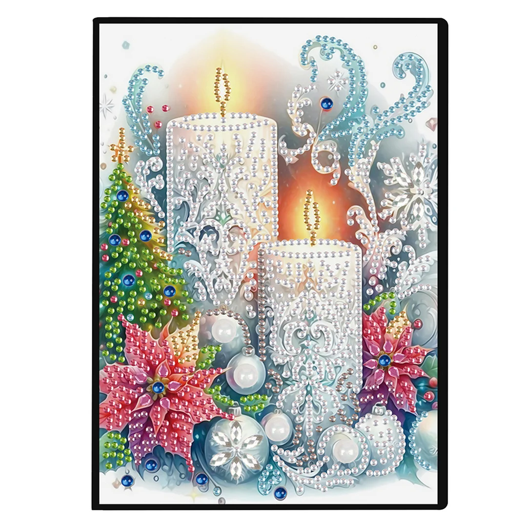 2pcs Snow Season Partial DIY 50 Pages A5 Diamond Painting Notebook for Study