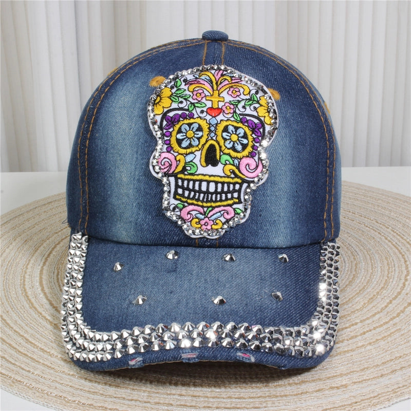 Unisex Streetwear Pentagram Letter Butterfly Curved Eaves Baseball Cap