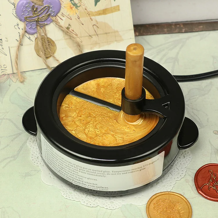 Fire Wax Furnace Pot Warmer Melts Electric Heater Wax Beads Cat Claw Fire  Paint Stove Set Melting Seal Furnace Spoon Set for Wax Seal Stamp 
