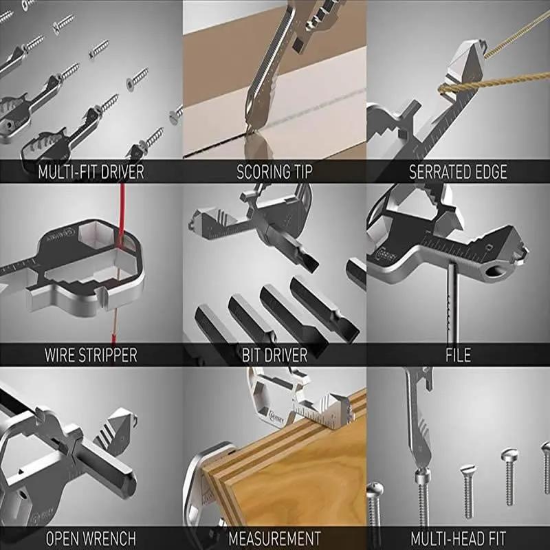 Mini Multifunctional Key Shape Slotted Screwdrivers