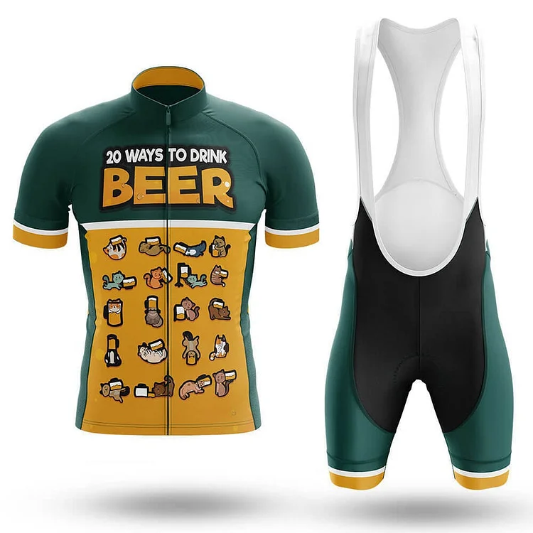 20 Ways To Drink Beer Men's Short Sleeve Cycling Kit