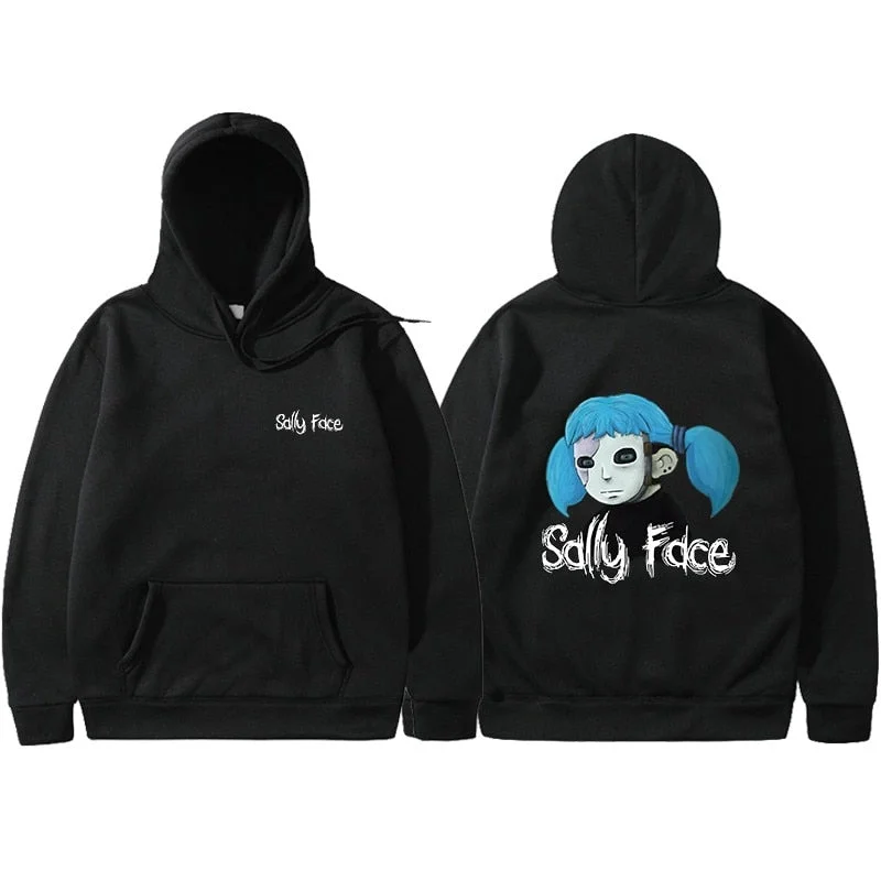 Casual Sally Face Print Hoodie Hip Hop Streetwear Sweatshirts Skateboard Men/Woman Pullover Loose Hoodies