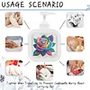2 pi&egrave;ces de roses color&eacute;es en diamant avec bouteille de pompe &agrave; pompe rechargeable avec pompe, distributeur liquide de vaisselle pour savon &agrave; mains, lotion et apr&egrave;s-shampoing id&eacute;al pour l&rsquo;&eacute;vier de la salle de bain, cuisine