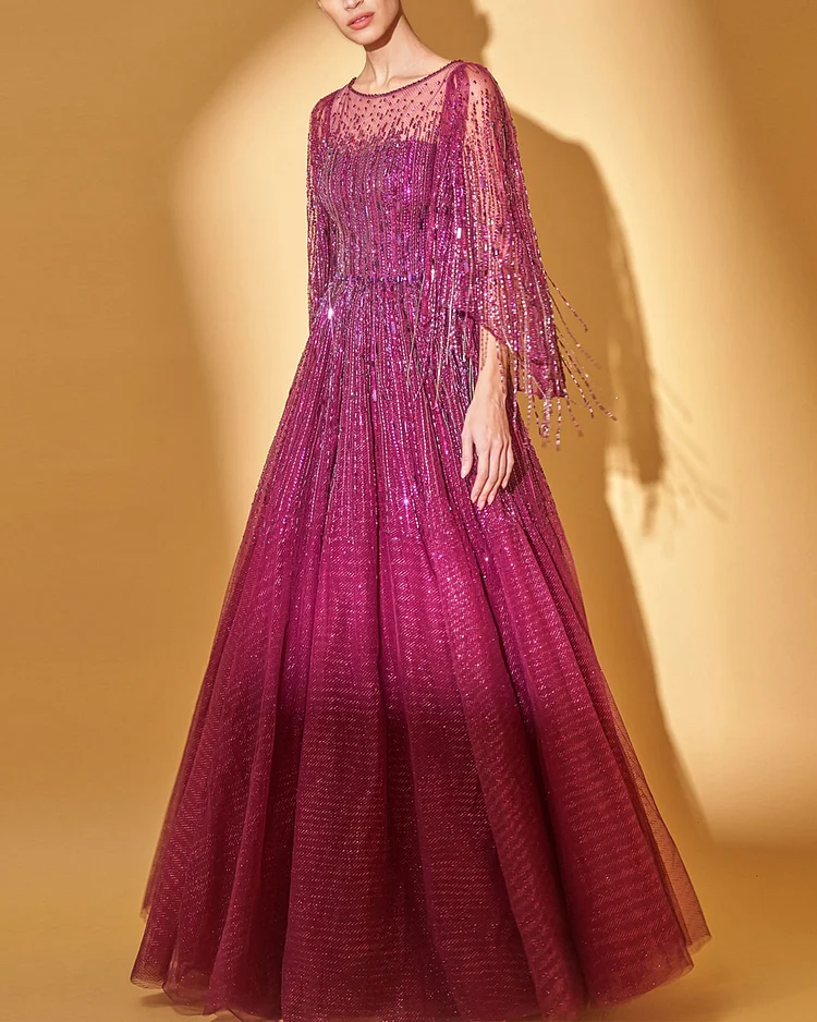 Elegant Rhinestone Embroidery Dress