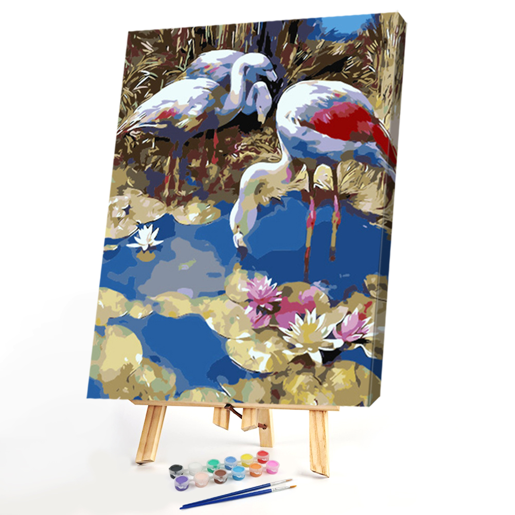 

40*50CM Paint By Numbers-Drinking Crane, 501 Original