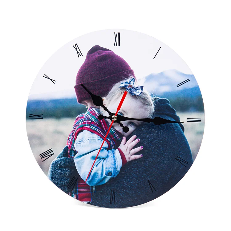 Custom Photo Round Shape Wall Clock Home Decor Gift