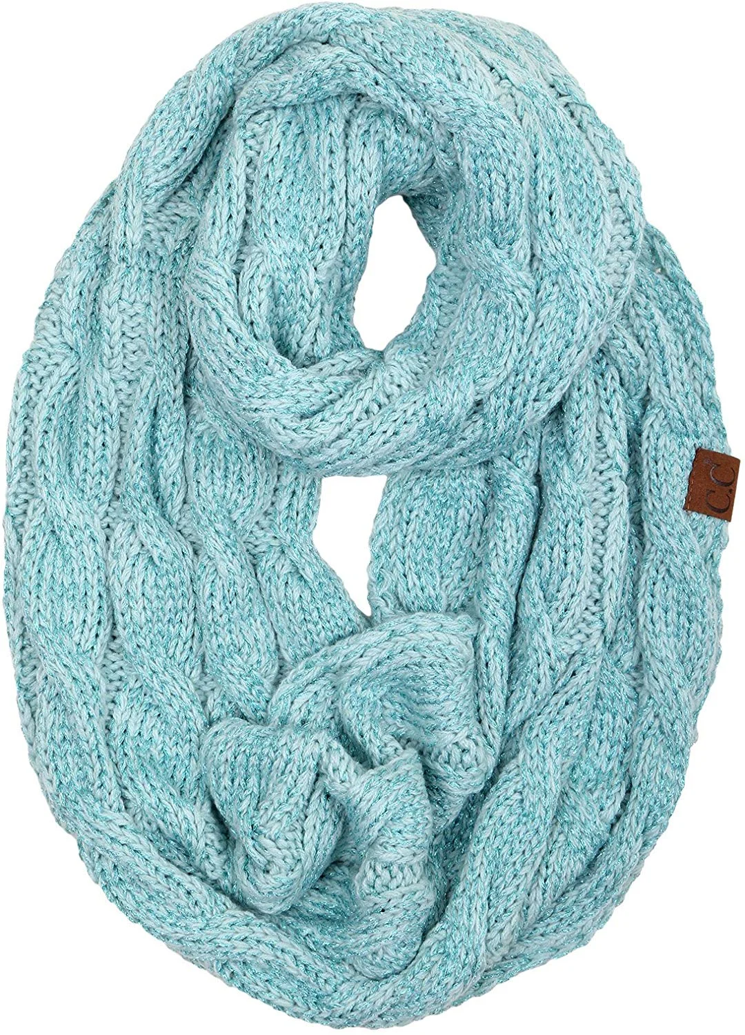 Beanies Matching Ribbed Winter Warm Cable Knit Infinity Scarf