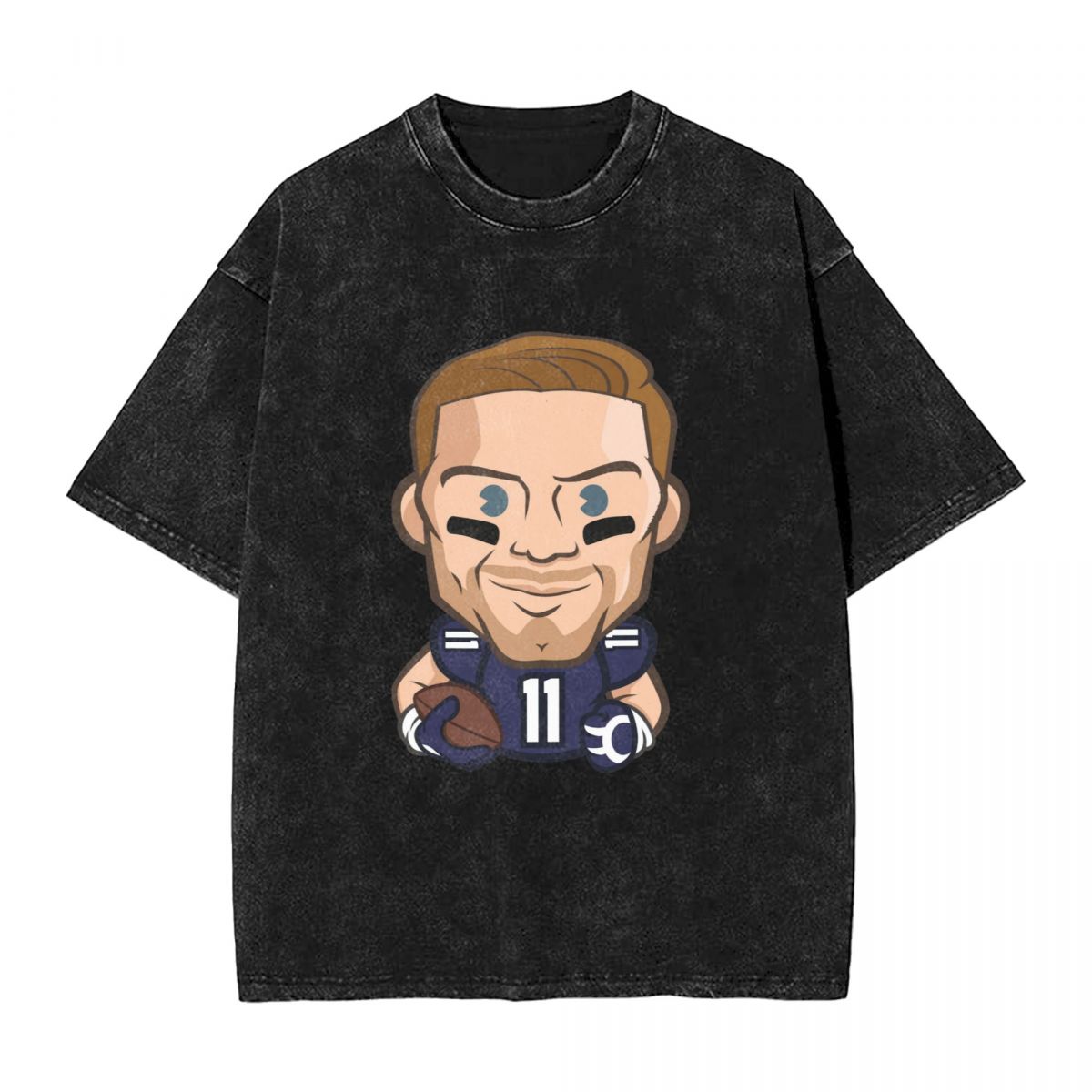 New England Patriots Julian Edelman Emoji Men's Vintage Oversized T-Shirts